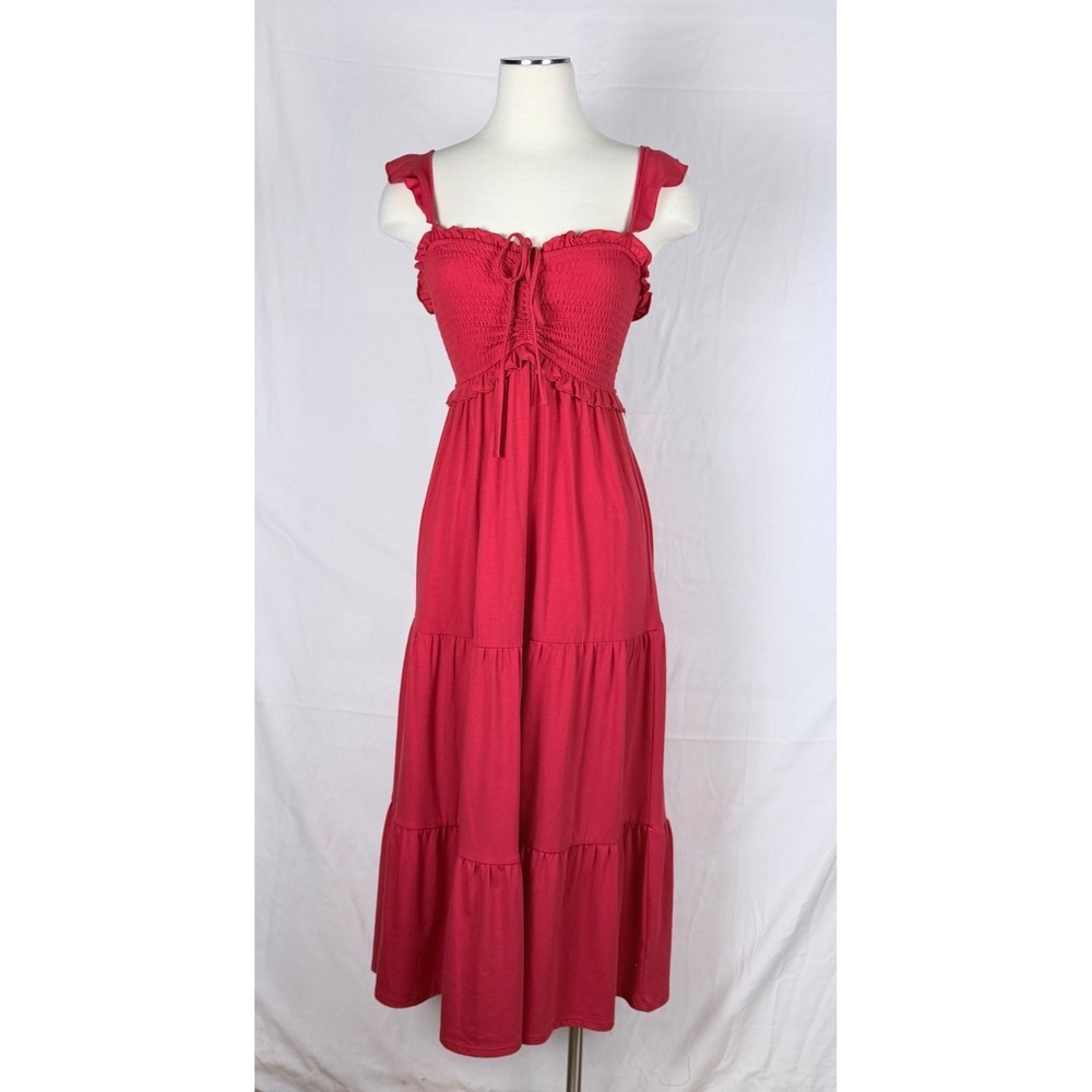 Mi Ami Maxi Dress XXS Smocked Cinched Tiered Summer Vacation